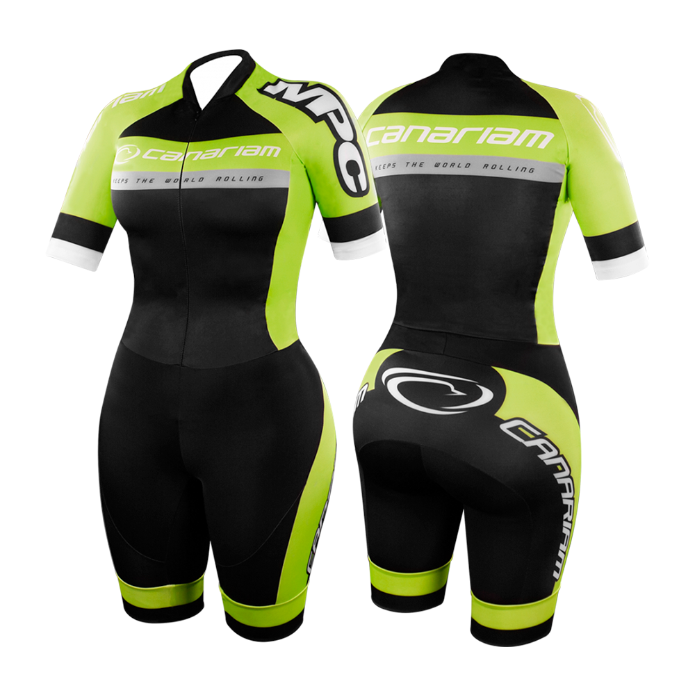 Canariam Body Manga Corta Luxury Verde Classic