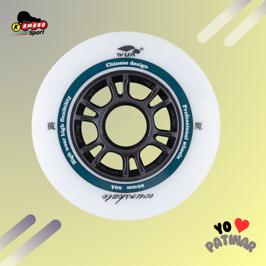Wur -  Rueda poliuretano 90mm 86a 8un