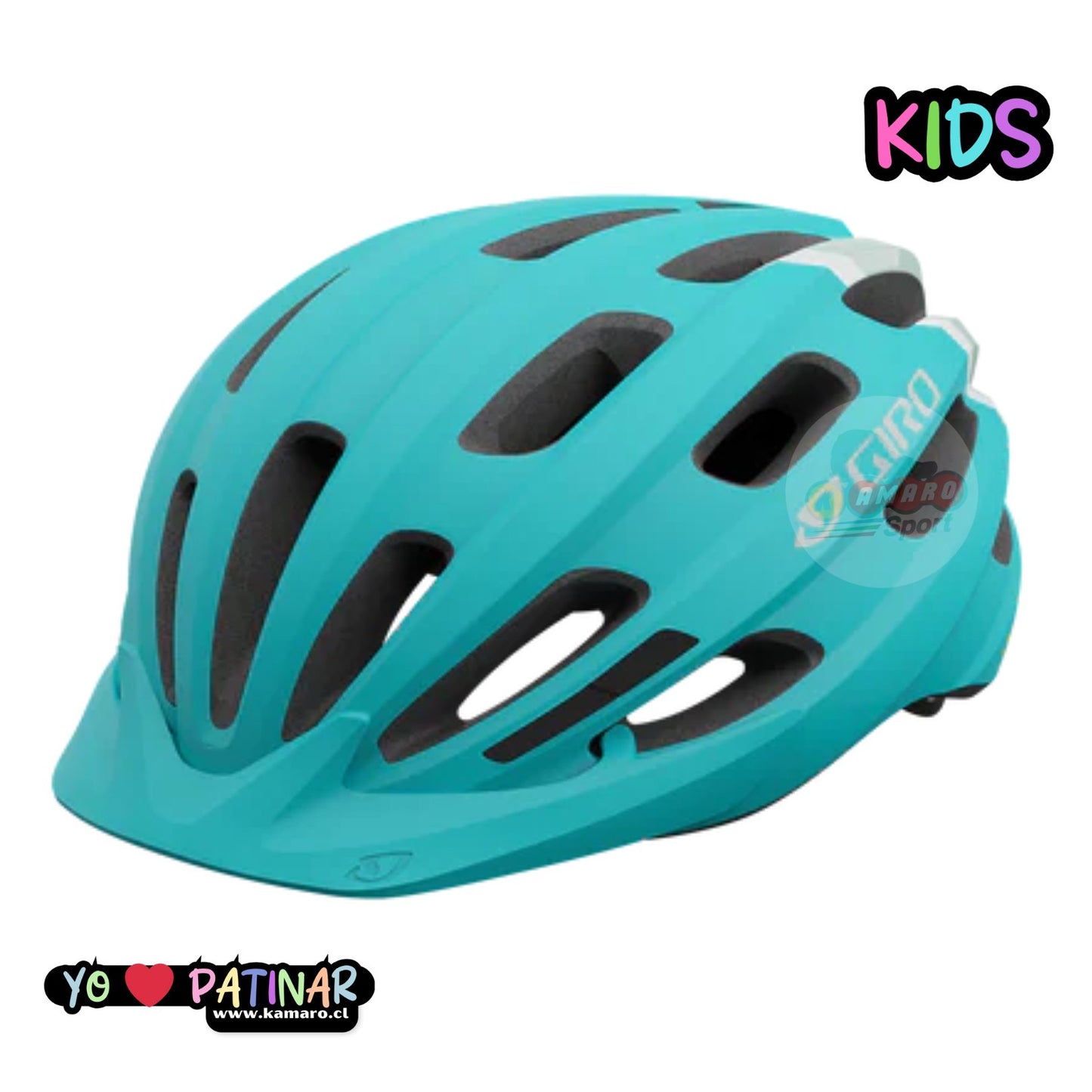 CASCO GIRO HALE NIÑOS MAT UY 18 EU CELESTE