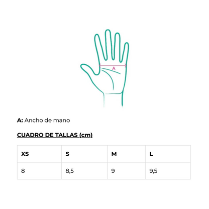 Trip Guantes Dedo Corto Negro